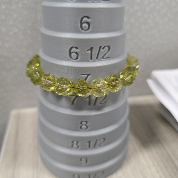 10mm Faceted Peridot Bracelet - Picture 9 of 14